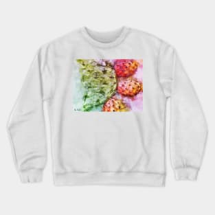 Colorful Cactus Fruit - Digital Watercolor Crewneck Sweatshirt